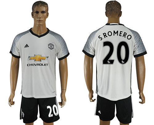 Manchester United #20 S.Romero White Soccer Club Jersey